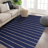 LR Home Hampton 03396 Navy Blue/Tan Area Rug main image