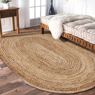 LR Resources Natural Jute 12036 Natural/Gray Area Rug Lifestyle Image