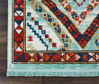 Nourison South Western NAV02 Aqua Area Rug Detail Image