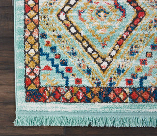Nourison South Western NAV02 Aqua Area Rug Detail Image