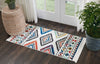 Nourison South Western NAV06 White Area Rug Corner Image