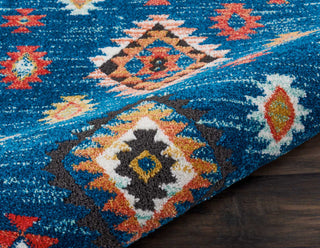 Nourison South Western NAV07 Blue Area Rug Corner Image