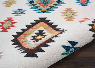 Nourison South Western NAV07 White Area Rug Corner Image