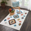 Nourison South Western NAV07 White Area Rug Corner Image