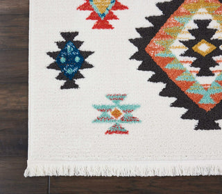 Nourison South Western NAV07 White Area Rug Detail Image