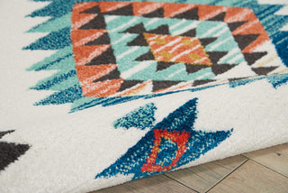 Nourison South Western NAV07 White Area Rug Corner Image