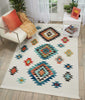 Nourison South Western NAV07 White Area Rug Corner Image