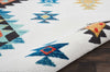 Nourison South Western NAV07 White Area Rug Corner Image