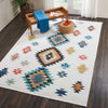 Nourison South Western NAV07 White Area Rug Corner Image