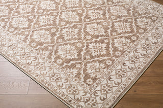 Nabela Noor Home x Livabliss Aram NBAR-2306 Dark Brown Area Rug Corner Shot