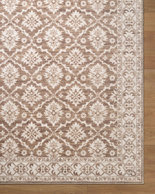 Nabela Noor Home x Livabliss Aram NBAR-2306 Dark Brown Area Rug Overhead Image