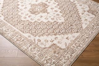 Nabela Noor Home x Livabliss Athiyo NBAT-2305 Dark Brown Area Rug Corner Shot