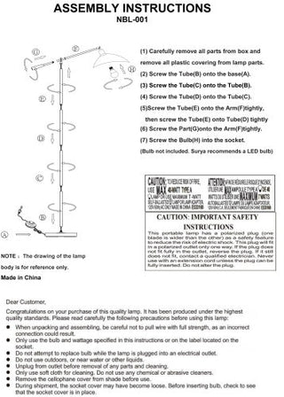 Surya Nebulora NBL-001 Lamp Assembly