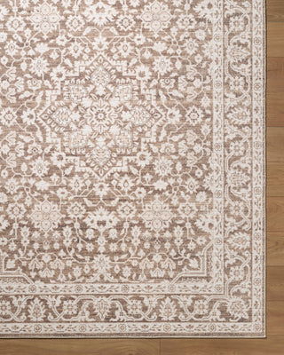 Nabela Noor Home x Livabliss Maan NBMA-2306 Dark Brown Area Rug Overhead Image