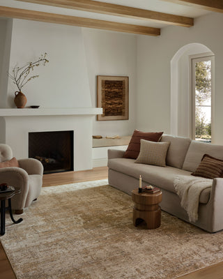 Loloi II Nellie NEL-03 Stone / Taupe Area Rug Lifestyle Image Feature