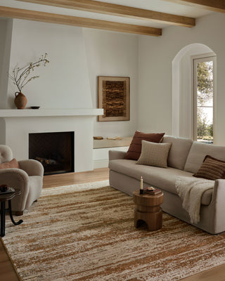 Loloi II Nellie NEL-04 Copper / Pebble Area Rug Lifestyle Image Feature