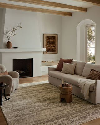 Loloi II Nellie NEL-04 Ivory / Pebble Area Rug Lifestyle Image Feature