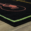 Mohawk Home Prismatic Neon Tunes Black Area Rug