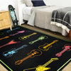 Mohawk Home Prismatic Neon Tunes Black Area Rug