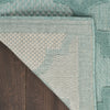 Nourison Easy Care NES01 Aqua Teal Area Rug Corner Image