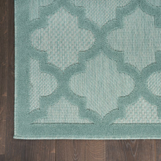 Nourison Easy Care NES01 Aqua Teal Area Rug Detail Image