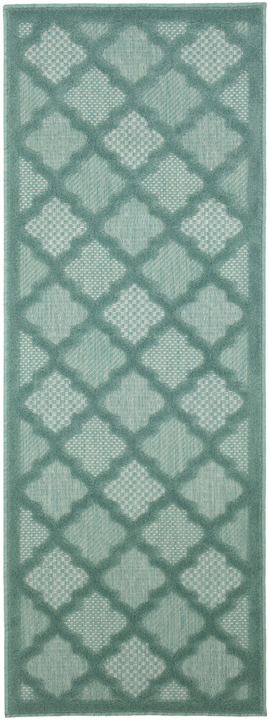 Nourison Easy Care NES01 Aqua Teal Area Rug main image
