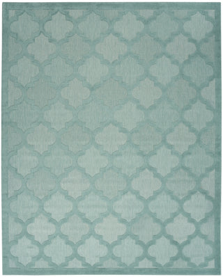 Nourison Easy Care NES01 Aqua Teal Area Rug Main Image