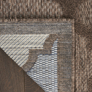Nourison Easy Care NES01 Brown Area Rug Corner Image