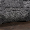 Nourison Easy Care NES01 Charcoal Black Area Rug Corner Image