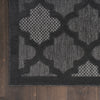 Nourison Easy Care NES01 Charcoal Black Area Rug Detail Image