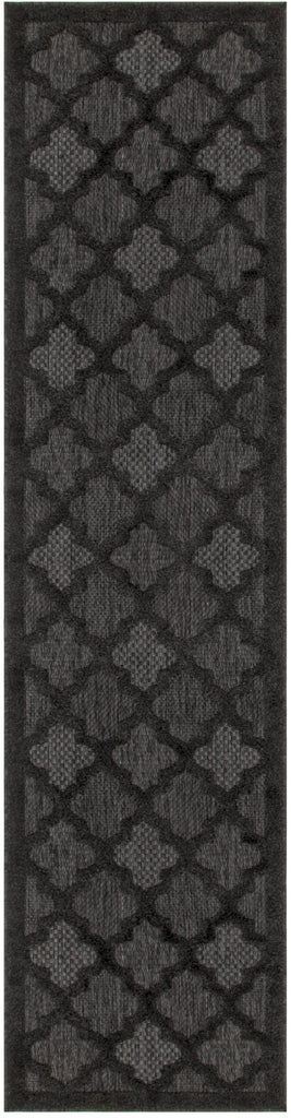 Nourison Easy Care NES01 Charcoal Black Area Rug main image