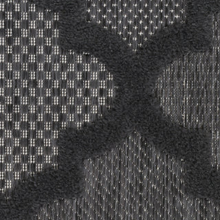Nourison Easy Care NES01 Charcoal Black Area Rug Swatch Image