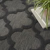 Nourison Easy Care NES01 Charcoal Black Area Rug Corner Image
