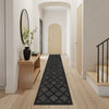 Nourison Easy Care NES01 Charcoal Black Area Rug Corner Image
