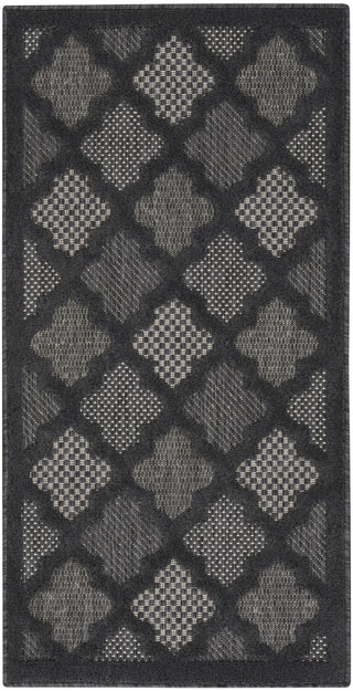 Nourison Easy Care NES01 Charcoal Black Area Rug Main Image
