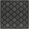 Nourison Easy Care NES01 Charcoal Black Area Rug Main Image