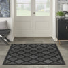 Nourison Easy Care NES01 Charcoal Black Area Rug Room Image Feature