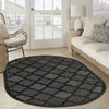 Nourison Easy Care NES01 Charcoal Black Area Rug Corner Image