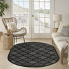 Nourison Easy Care NES01 Charcoal Black Area Rug Room Image Feature