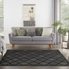 Nourison Easy Care NES01 Charcoal Black Area Rug Room Image Feature