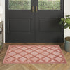 Nourison Easy Care NES01 Coral Orange Area Rug Corner Image