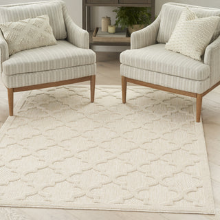 Nourison Easy Care NES01 Cream Area Rug Corner Image
