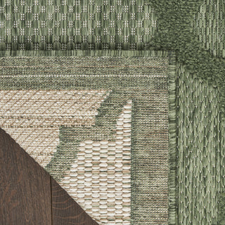 Nourison Easy Care NES01 Green Area Rug Corner Image