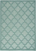 Nourison Easy Care NES01 Aqua Teal Area Rug 