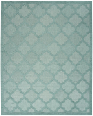 Nourison Easy Care NES01 Aqua Teal Area Rug 