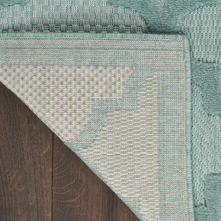 Nourison Easy Care NES01 Aqua Teal Area Rug 