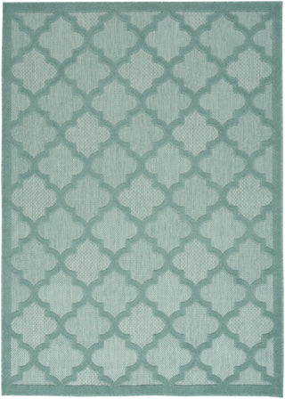 Nourison Easy Care NES01 Aqua Teal Area Rug 