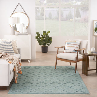 Nourison Easy Care NES01 Aqua Teal Area Rug 