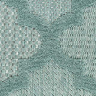 Nourison Easy Care NES01 Aqua Teal Area Rug 