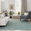 Nourison Easy Care NES01 Aqua Teal Area Rug 